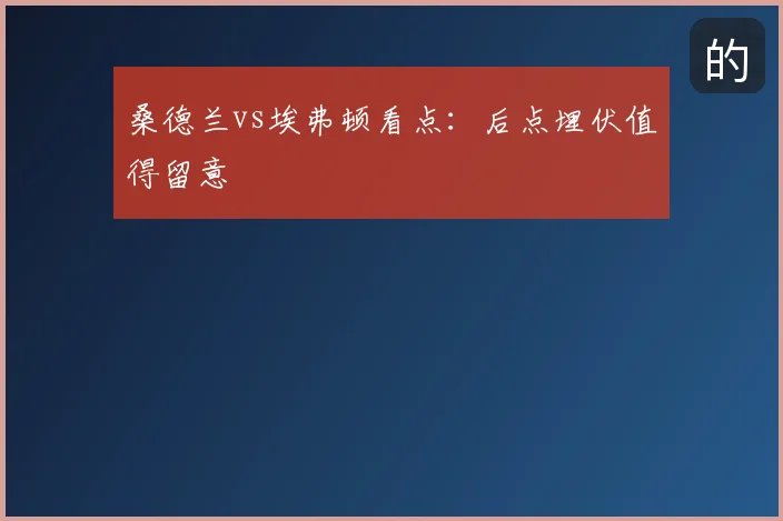 桑德兰vs埃弗顿看点：后点埋伏值得留意